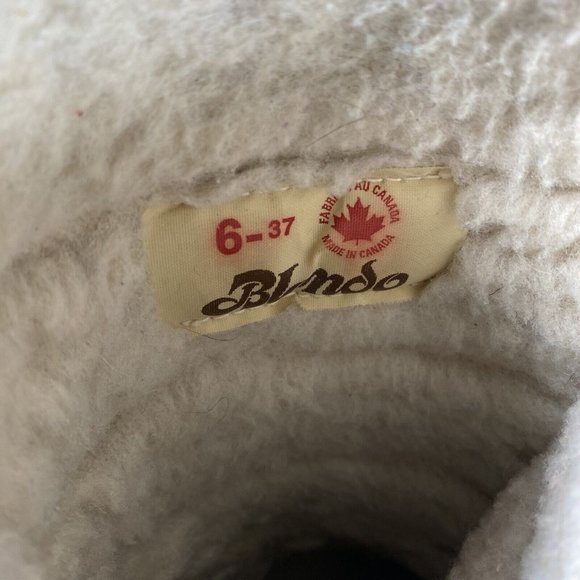 Vntg Blondo Canada Shearling‎ Lined Beige Leather / Suede Women's Sz US 6 Boots - Picture 15 of 16